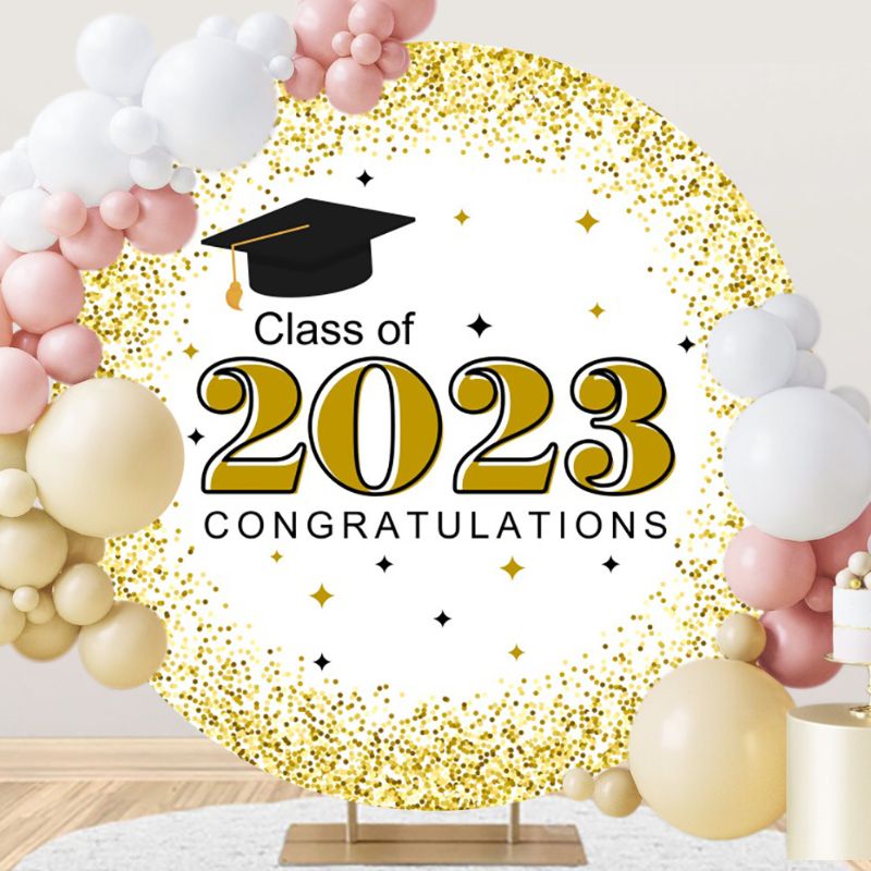 2023 Round Party Backdrop Congratulations Graduation