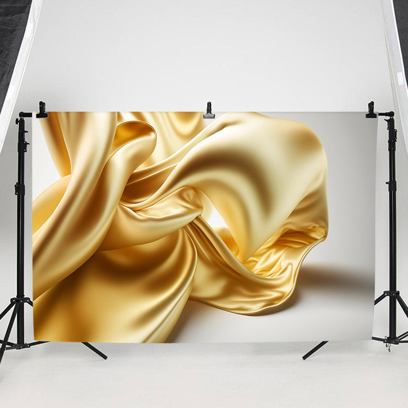 Flowing Gold Silk Portrait Professional Photography Backdrop