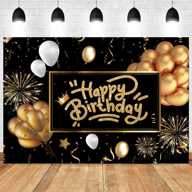 Balloons And Fireworks Party Backdrop