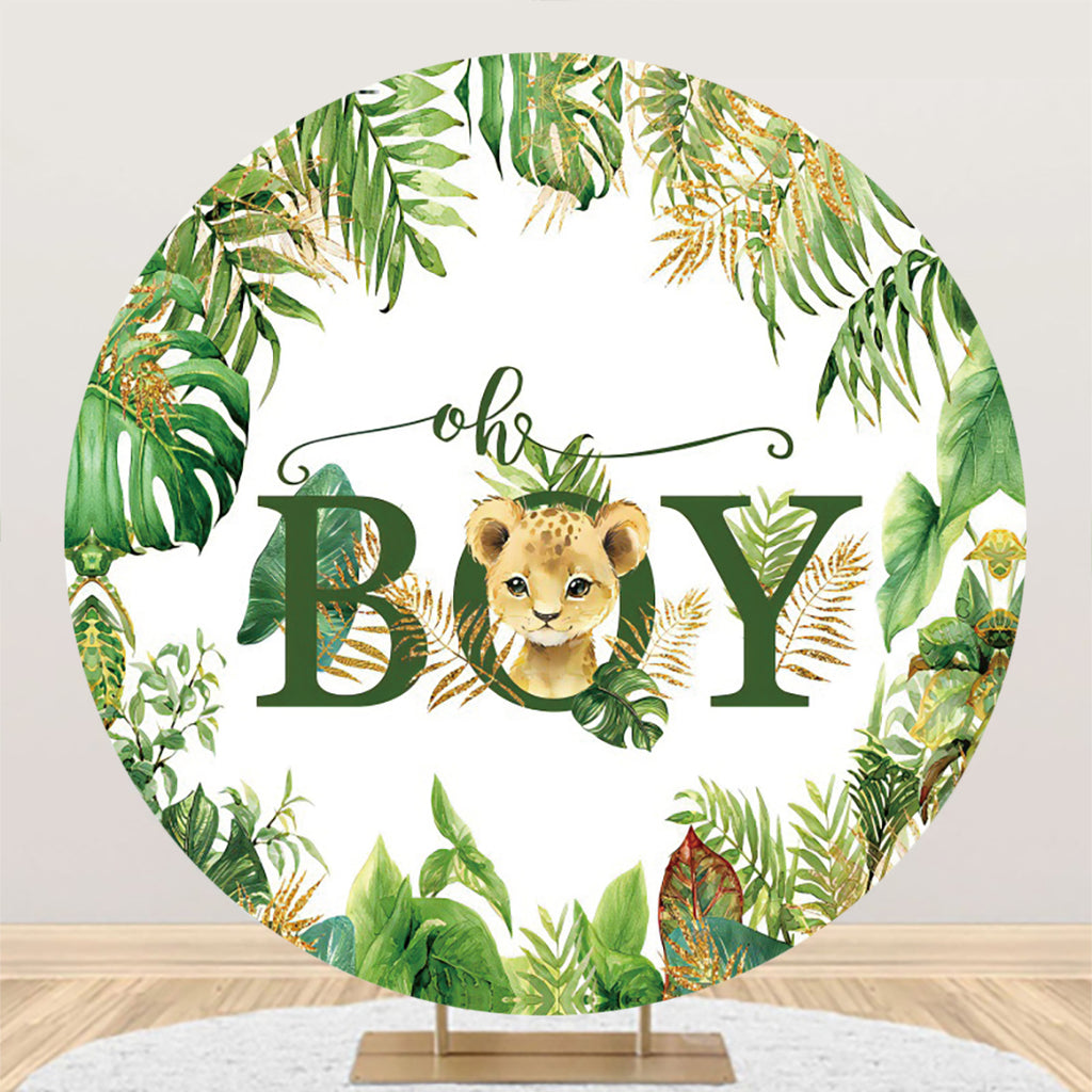 Lion Boy Gender Reveal Jungle Theme Safari Party Backdrop