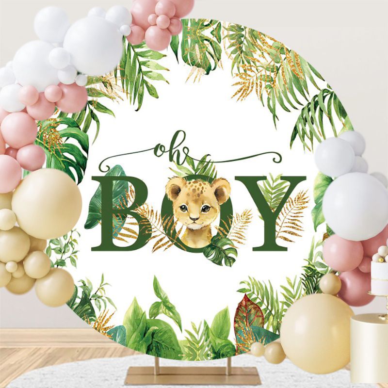 Lion Boy Gender Reveal Jungle Theme Safari Party Backdrop