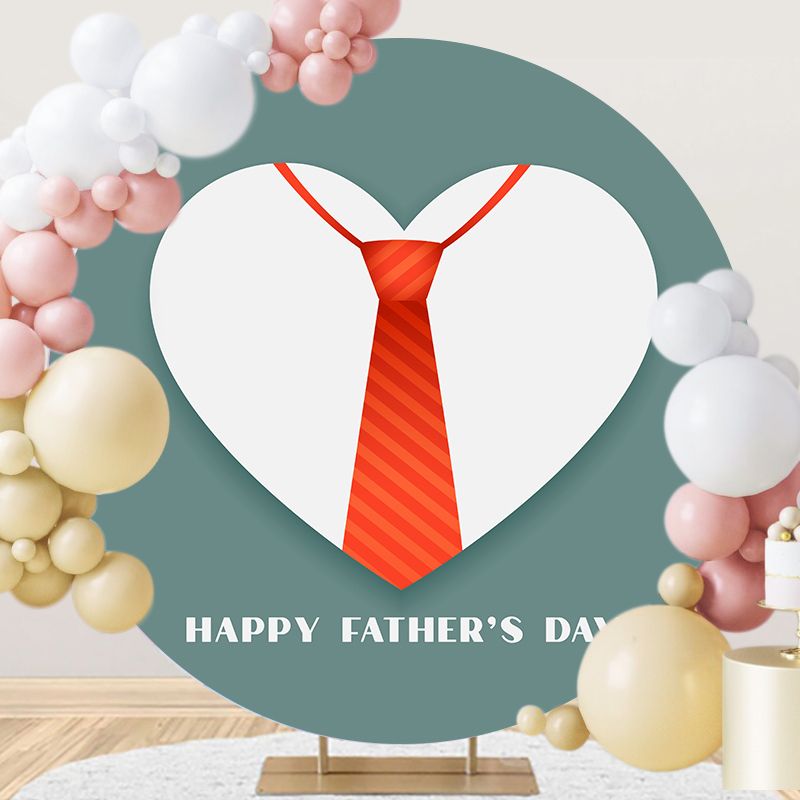 Love Dad Happy Father's Day Round Backdrop