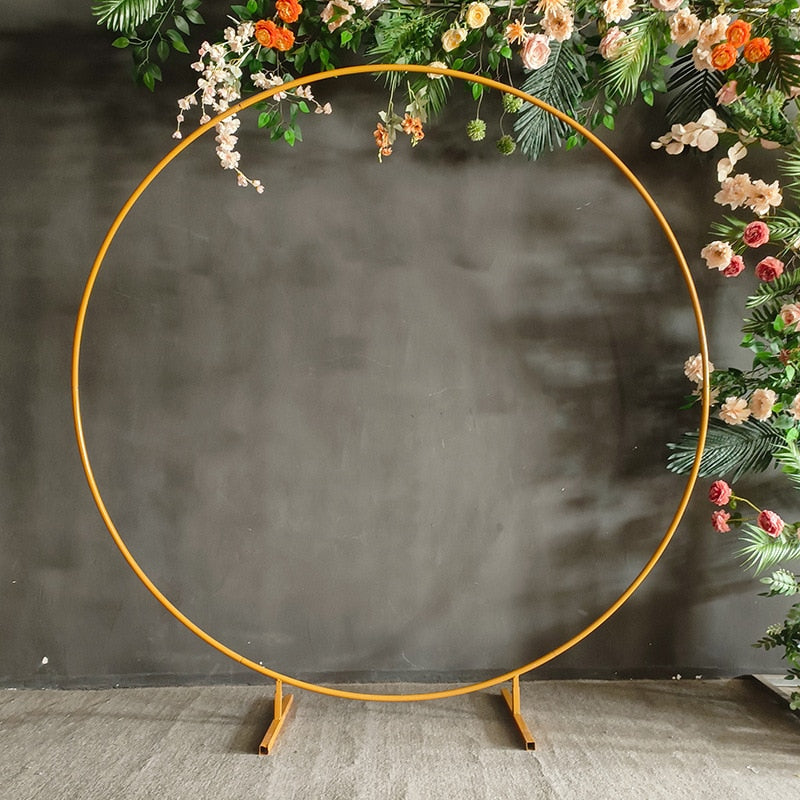 Metal Balloon Arch Support Kit Round Backdrop Stand