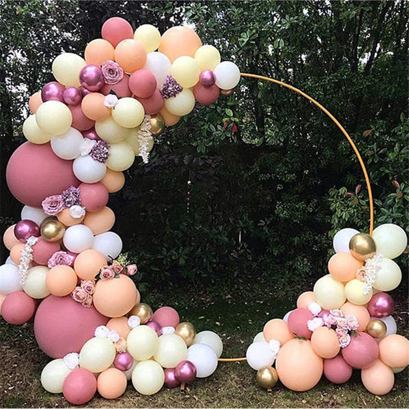 Metal Balloon Arch Support Kit Round Backdrop Stand
