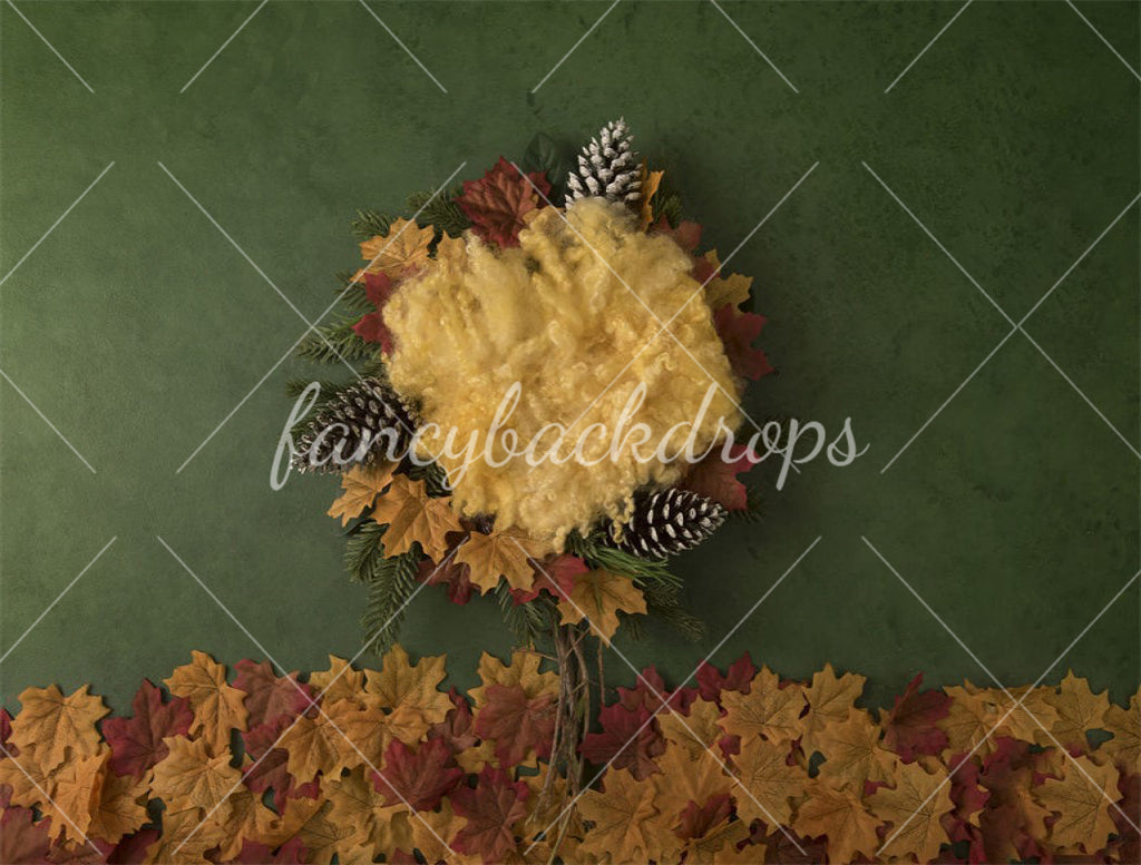 Autumn Maple Leaves Newborn Photo Backdrop