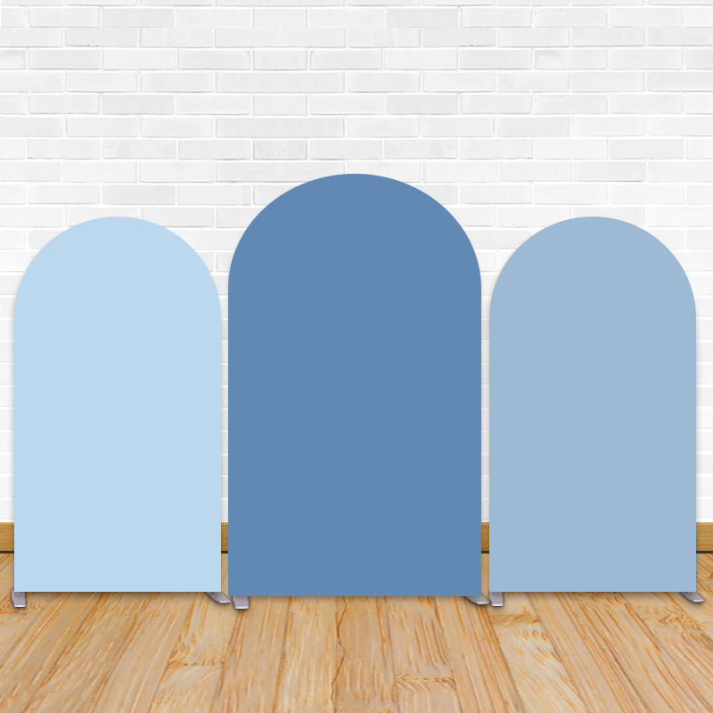 Blue Fade Chiara Arched Wall Backdrop Covers For Party