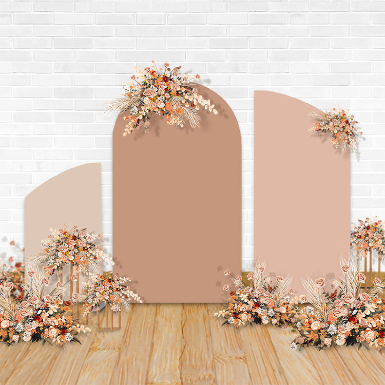 Apricot Shade Chiara Backdrop Arched Wall Covers For Wedding Birthday Party Decoration