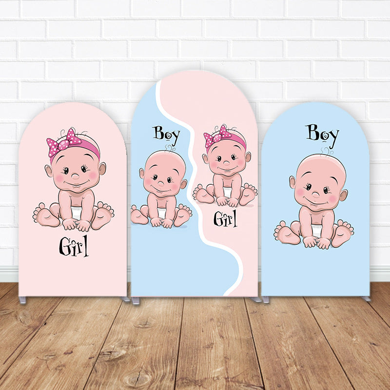 Boy And Girl Gender Reveal Chiara Arched Wall Covers