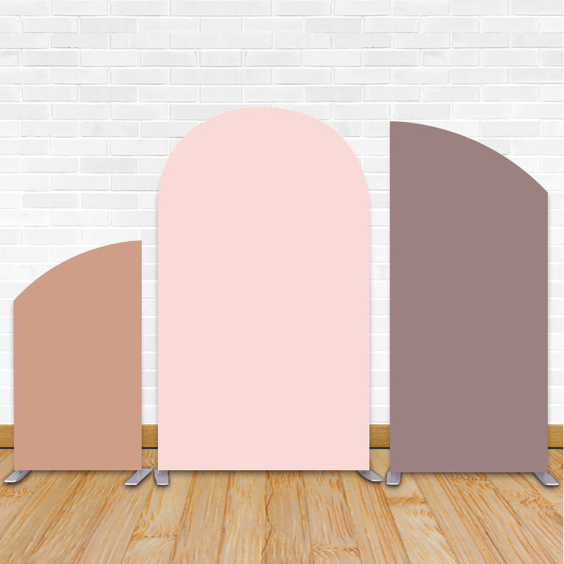 Brown Kahki Grey Arched Wall Backdrop Covers