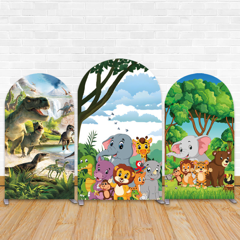 Animal Forest Theme Birthday Party Decoration Chiara Backdrop Arched Wall Covers