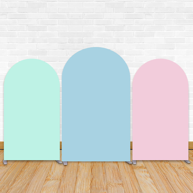 Green Blue Pink Chiara Arched Wall Backdrop Covers For Party