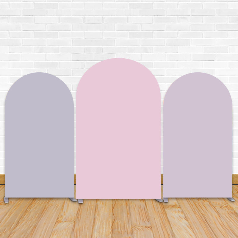Grey Pink Chiara Arched Wall Backdrop Covers For Party