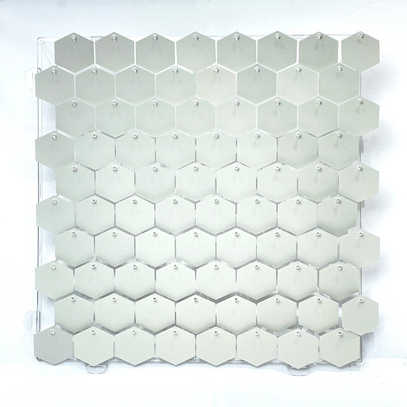  Matte White Hexagon Sequin Panels Shimmer Wall For Party