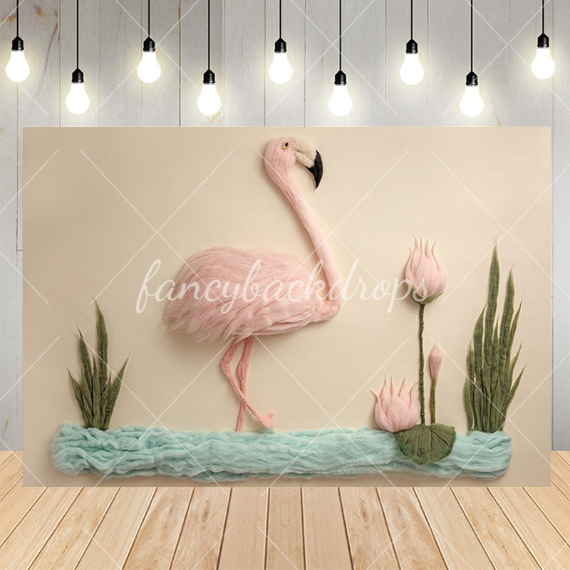 Pink Flamingo Backdrop Newborn
