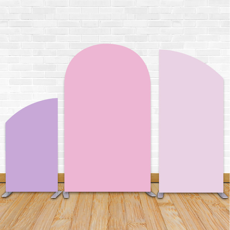 Purple Pink Arched Wall Backdrop Covers