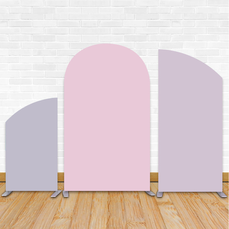 Purple Pink Grey Arched Wall Backdrop Covers
