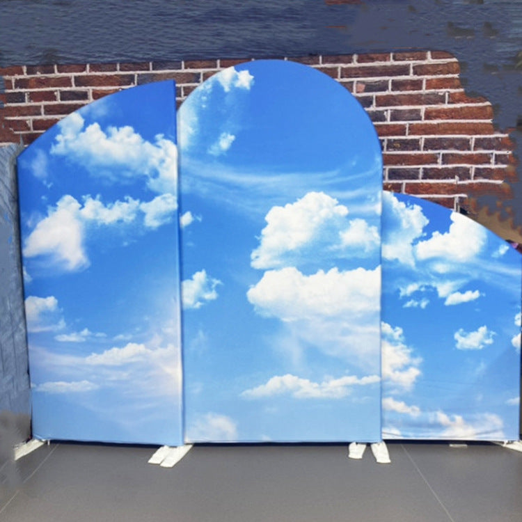 Sky Blue Baby Shower Wedding Chiara Backdrop Arched Frame Covers